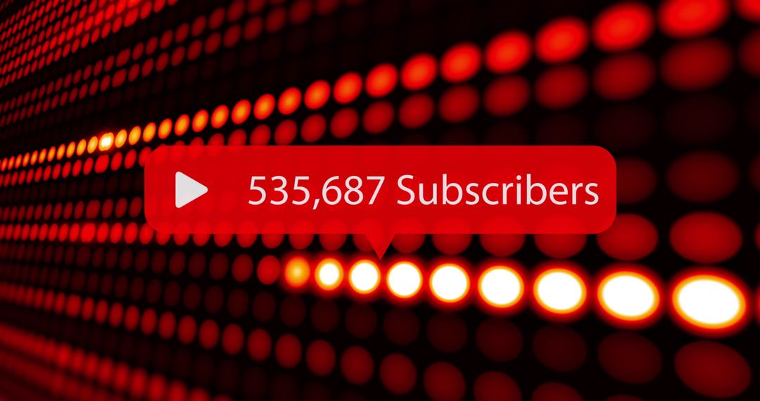 Digital Display Showcasing Increasing Subscriber Count