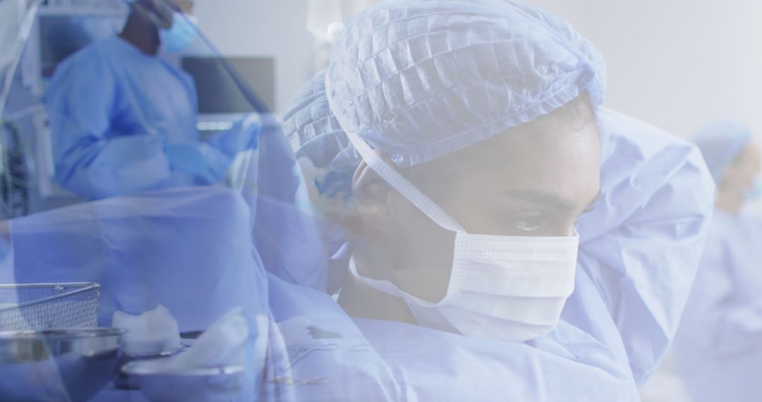 Surgeons Preparing in Seamless Operating Room Scene