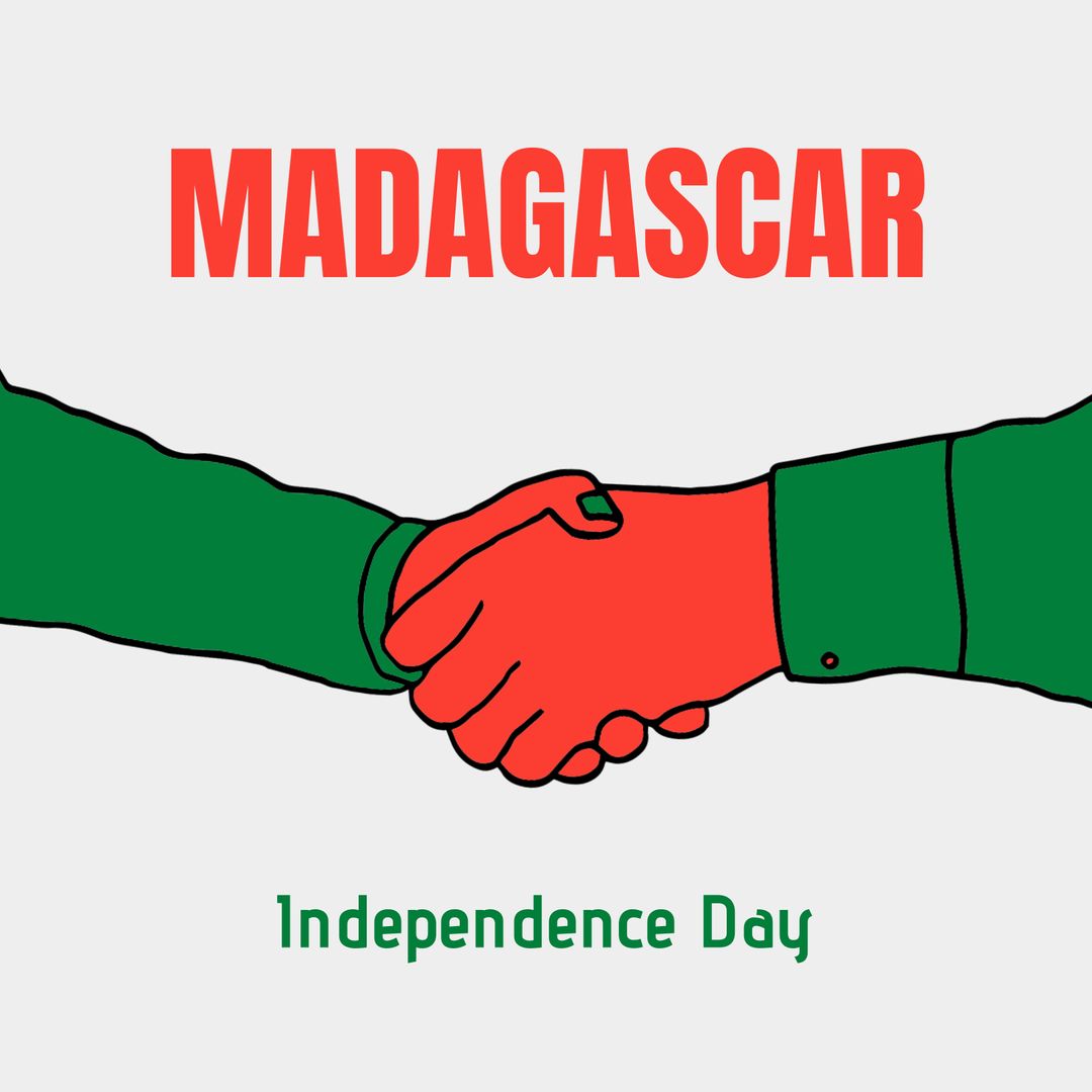 Madagascar Independence Day Celebration with Handshake Illustration - Download Free Stock Templates Pikwizard.com