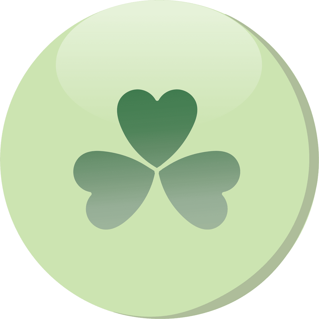 Transparent Shamrock within Green Sphere, Celebratory Design