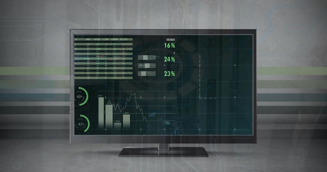Data Processing and Digital Interface on Computer Monitor - Free Images, Stock Photos and Pictures on Pikwizard.com