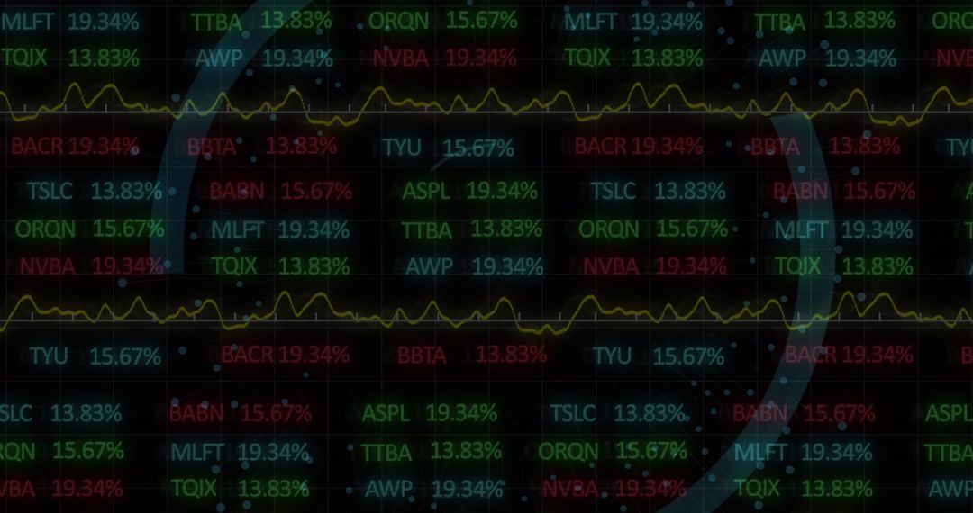 Digital Padlock Overlaying a Stock Market Display