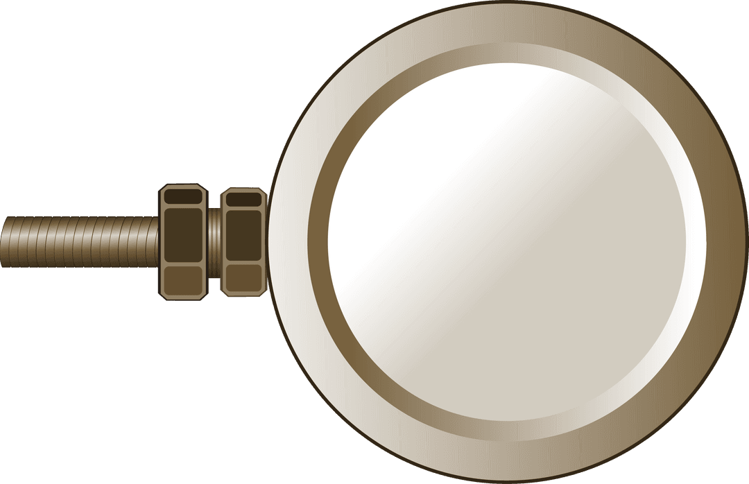 Industrial Pressure Gauge with Transparent Background