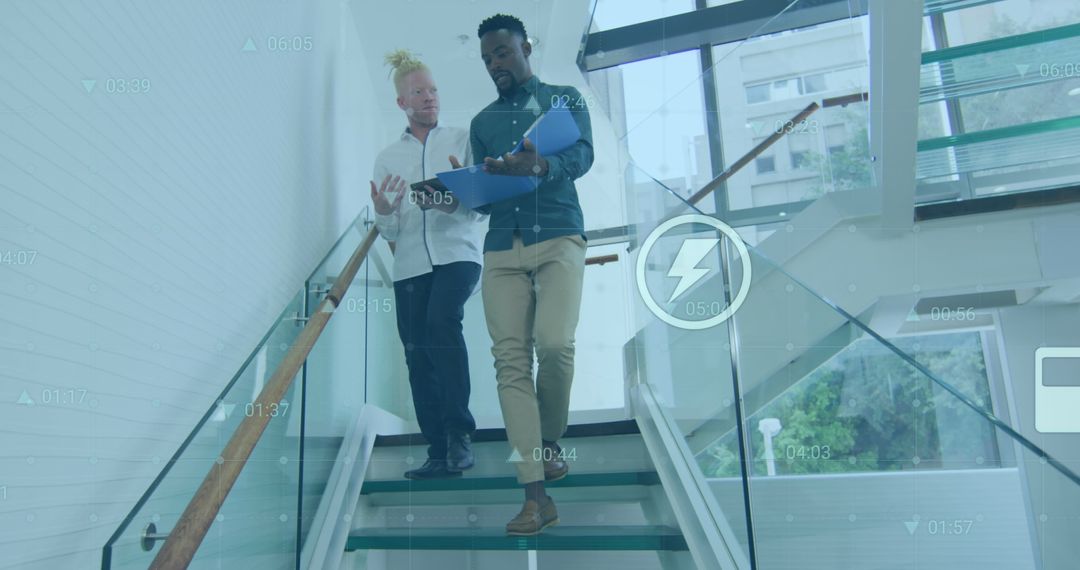 Diverse Business Colleagues Analyzing Financial Data at Office