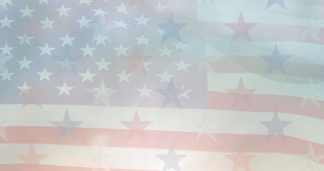 Translucent Stars and Stripes Overlap USA Flag