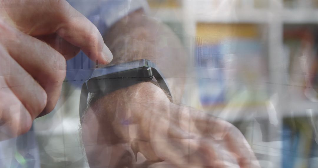 Double Exposure of Digital World with Smartwatch Technology
