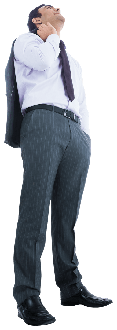 Smiling Businessman with Jacket Over Shoulder, Transparent PNG
