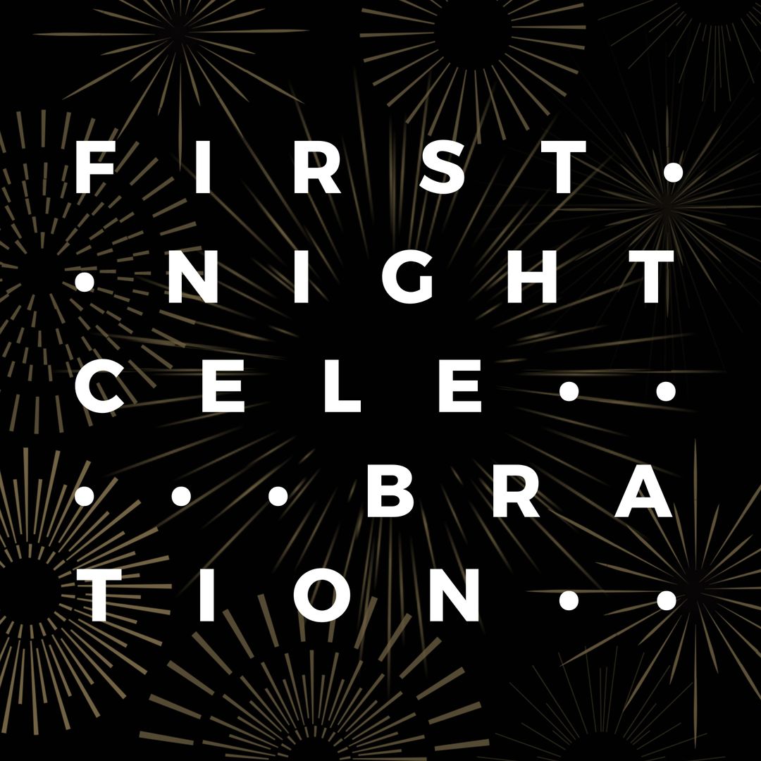 First Night Celebration with Festive Fireworks Display