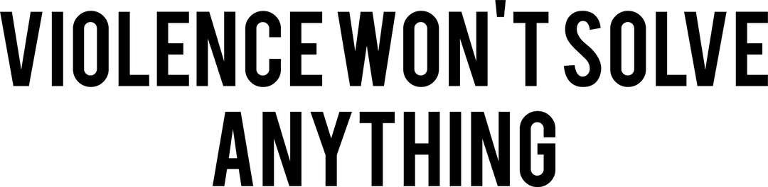 Digital Art with Anti-Violence Message on Transparent Background