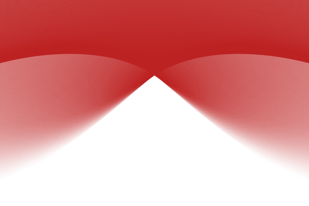 Red curved design with copy space on transparent background
