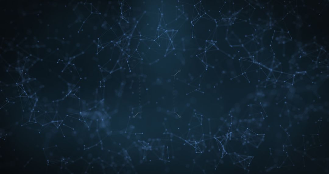 Abstract Digital Network Blue Lines Black Background