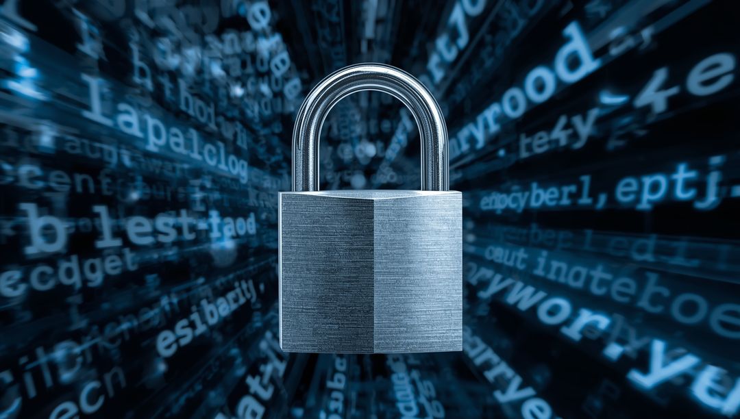 Secure Lock Symbolizing Digital Cybersecurity Protection