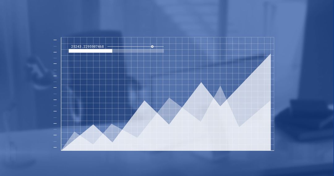Digital Financial Chart in Modern Office Environment