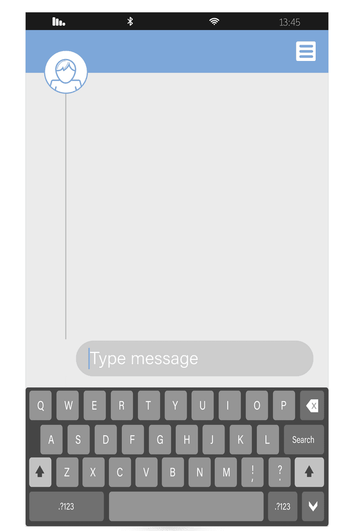 Digital Chat Interface on Transparent Background for Mix Media