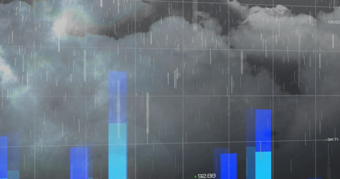 Financial Data Dynamics with Stormy Weather Visuals