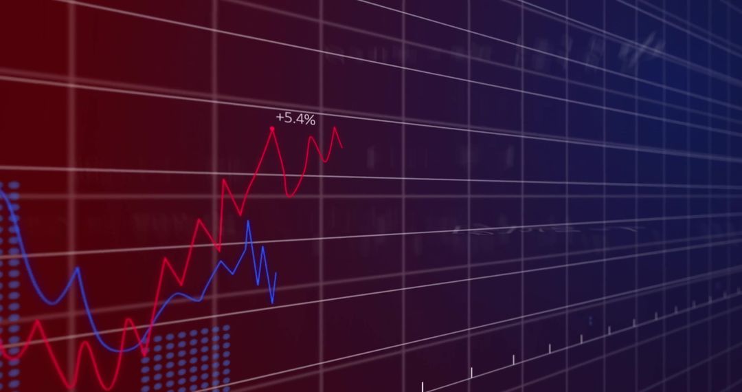 Dynamic Financial Data Growth Chart Display