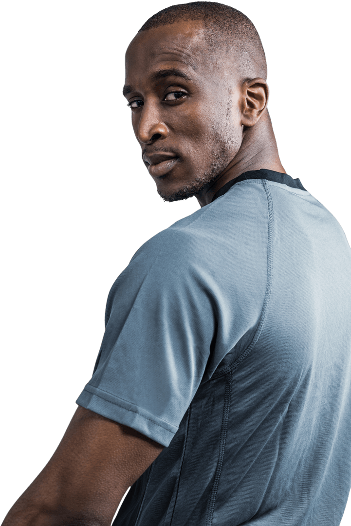 Confident Rugby Player Transmitting Strong Athletic Vibe