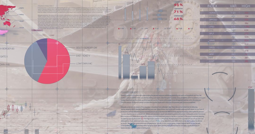 Environmental Data Visualization with Heavy Machinery Graph