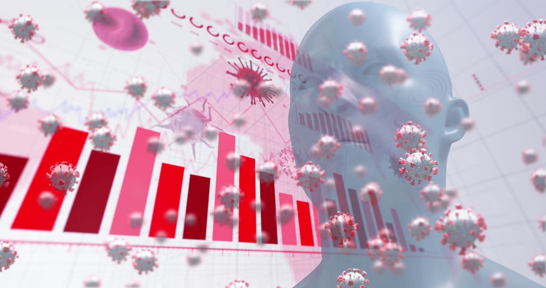 Digital Interface Showing COVID-19 Impact on Global Statistics