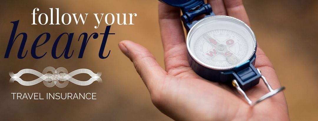 Adventure Travel Concept with Compass and Inspirational Message