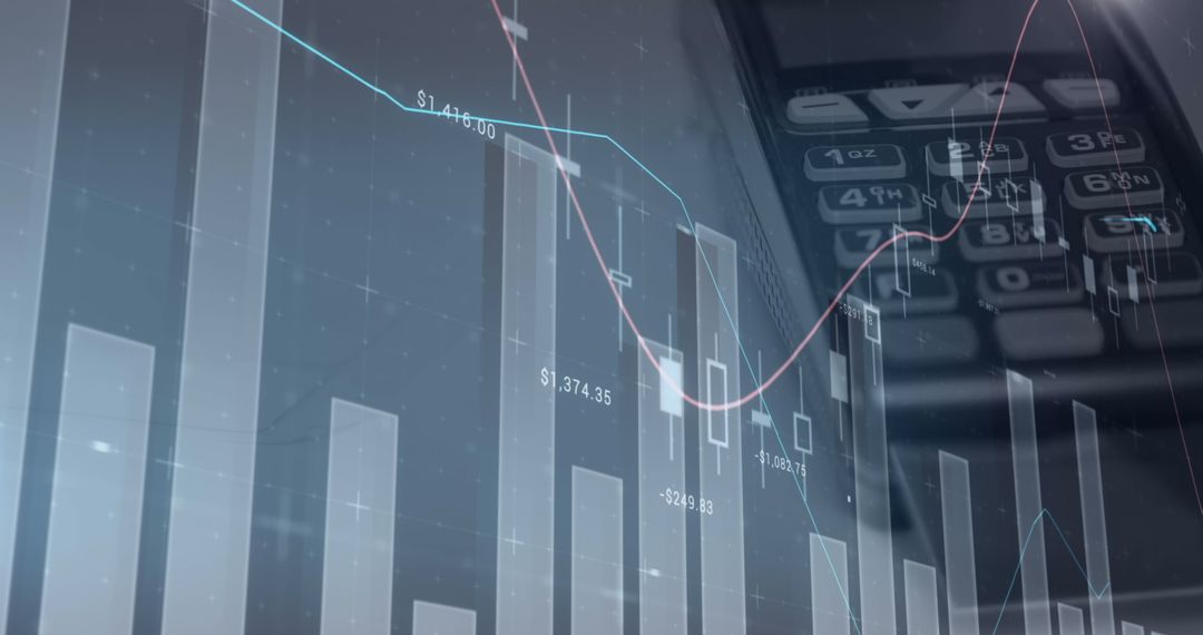 Financial Graphs and Data Overlaying Card Terminal