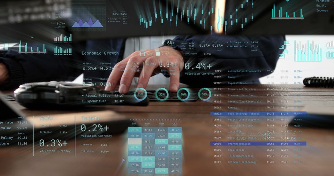 Business Analyst Reviewing Financial Data on Digital Interface - Free Images, Stock Photos and Pictures on Pikwizard.com