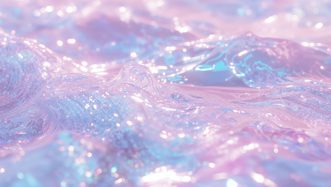Iridescent Waves of Pastel Light Flowing in Futuristic Dreamscape