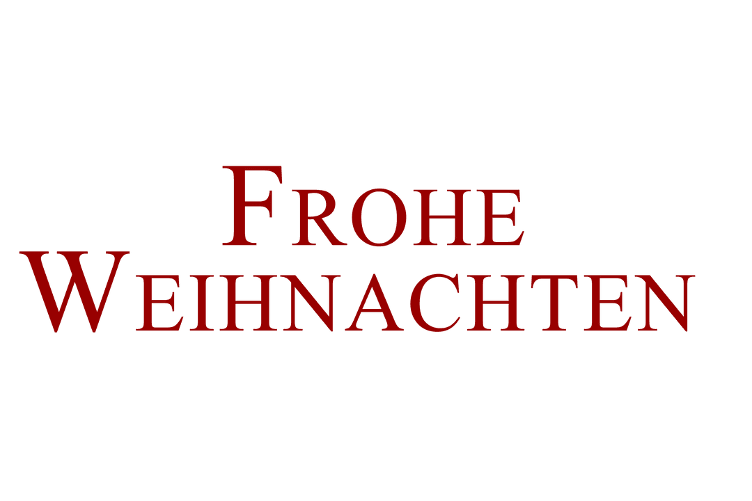 Frohe Weihnachten Text on Transparent Background for Christmas Decoration