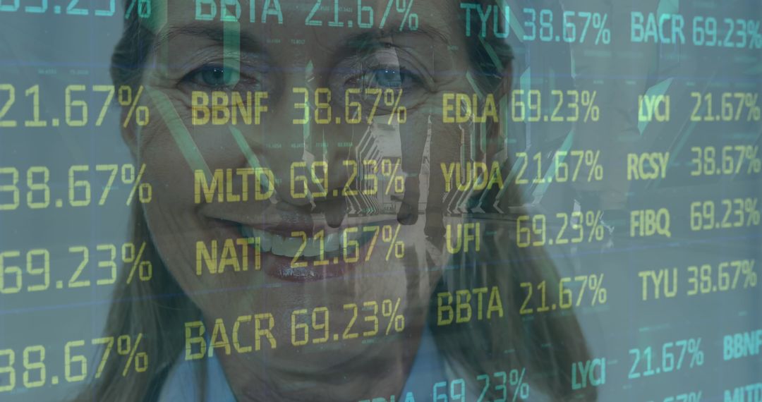 Digital Interface with Female Doctor and Data Displays