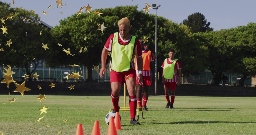 Soccer Practice Dribbling Drill and Team Training Outside