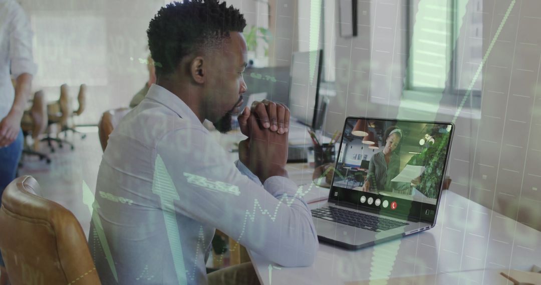 Office Professional Video Conferencing in Modern Workspace