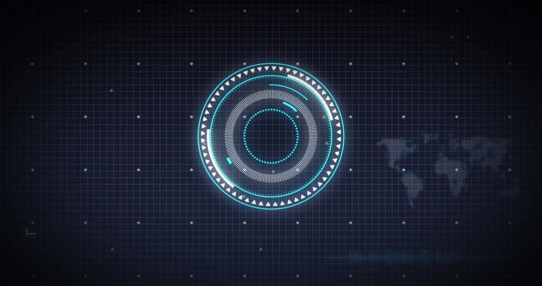 Futuristic Digital Interface with Circuit Board Scan