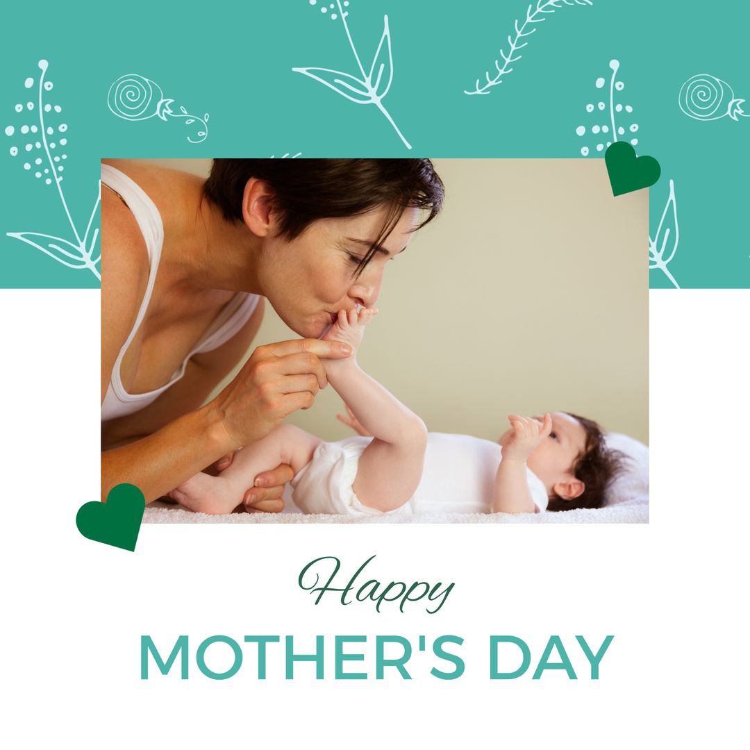 Mother Celebrating Mother's Day with Her Happy Baby