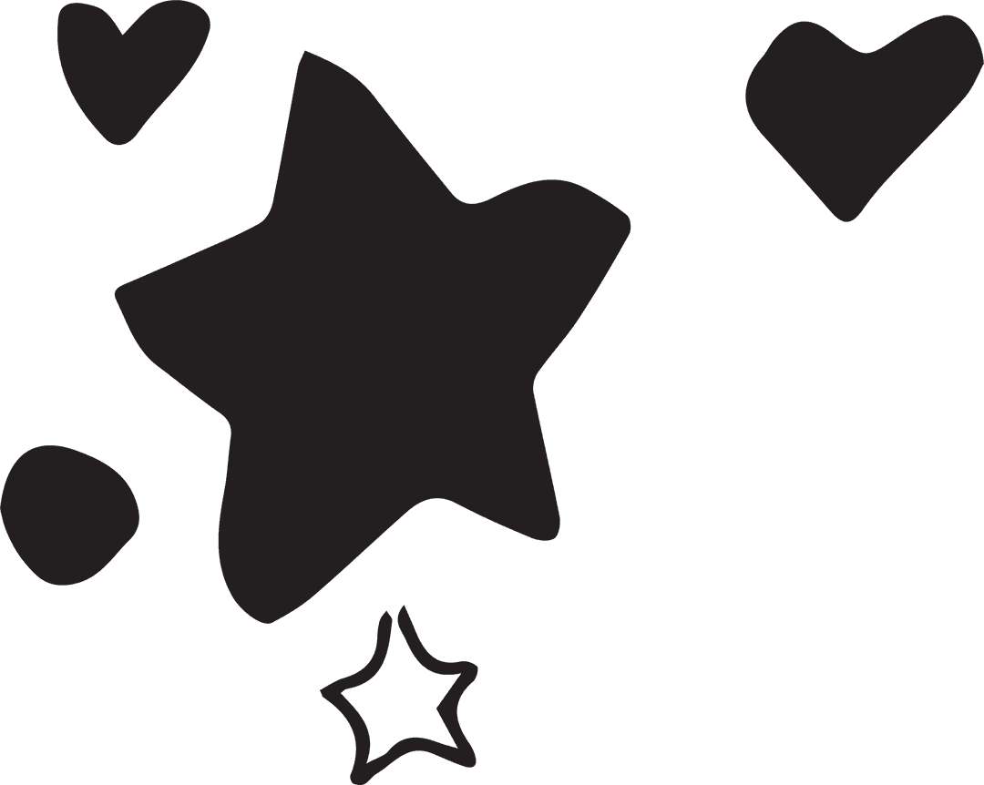 Transparent Stars and Hearts Vector Shapes Design
