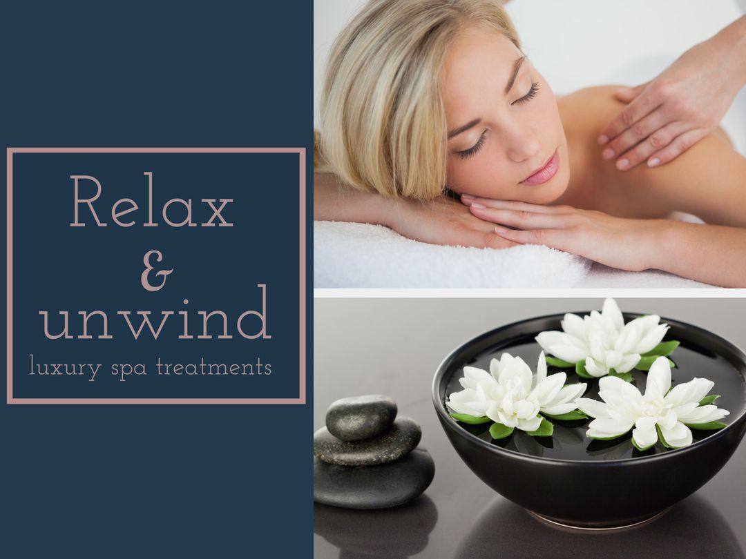 Serenity Spa Moment with Massage and Floating Flowers
