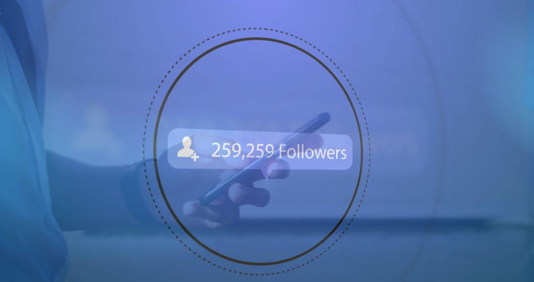 Digital Graphics Showing Growing Social Media Followers Count
