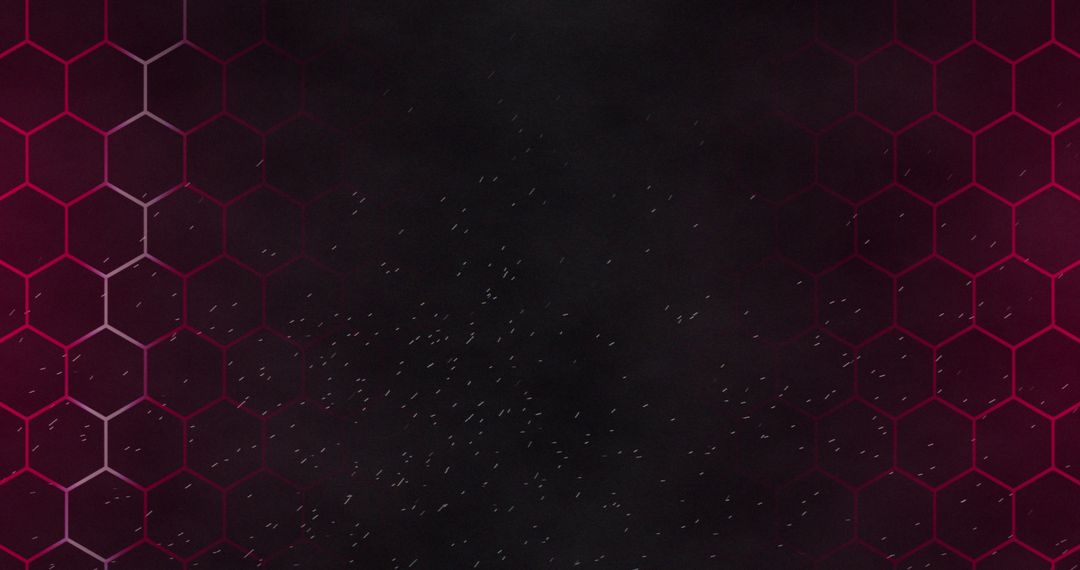 Hexagon Grid with Dynamic Energy Sparks on Dark Background