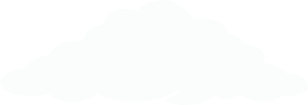 Minimalist White Cloud Floating on Transparent Background Illustration