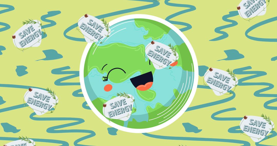 Smiling Globe Promoting Energy Conservation with Save Energy Message