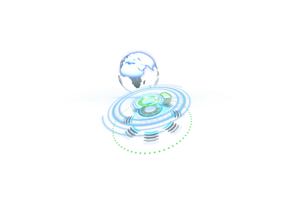 Digital Globe with Futuristic Scope on Transparent Background - Download Free Stock Images Pikwizard.com