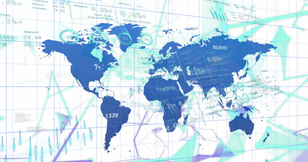 Global Finance Data Processing on World Map