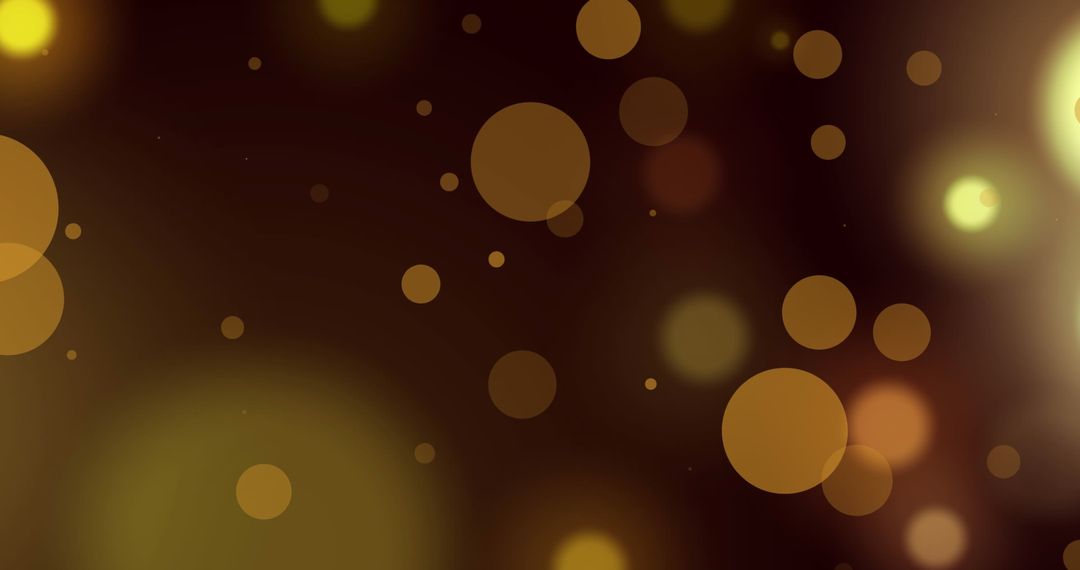Glowing Yellow and Orange Bokeh Light Abstract Background