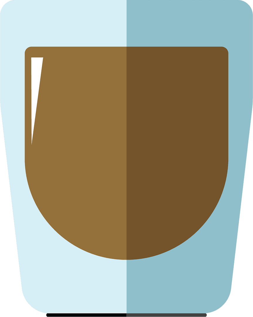 Transparent Glass Coffee Icon on Subtle Background