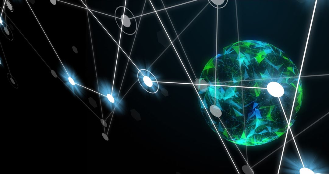 Futuristic Digital Connections on Earth Globally