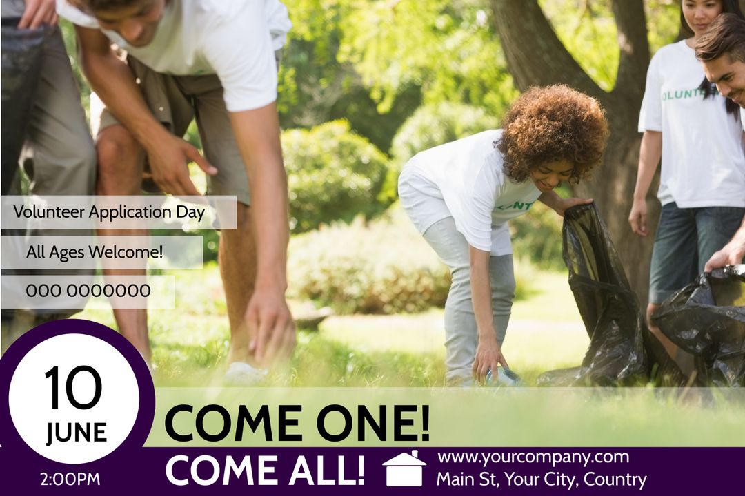 Volunteers Collecting Trash in Park for Community Initiative