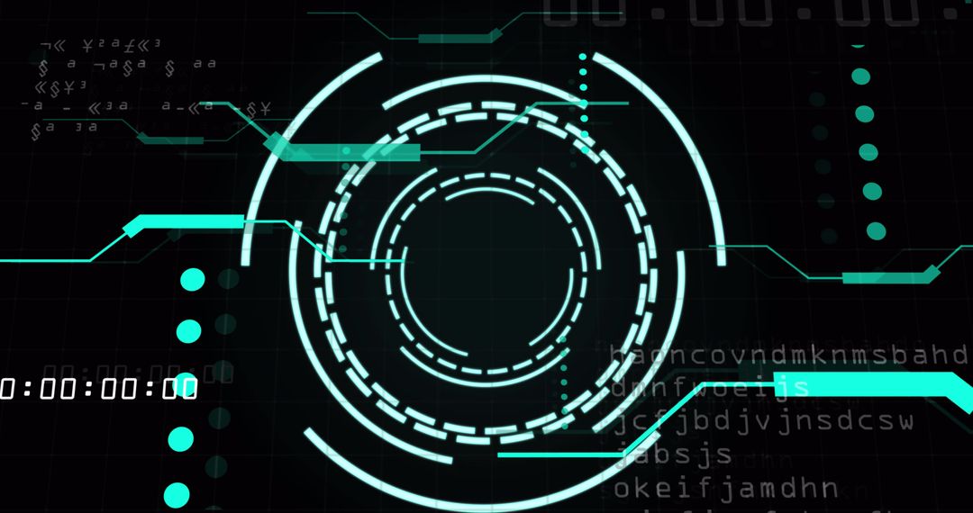 Futuristic Digital Interface withAbstract Geometric Elements