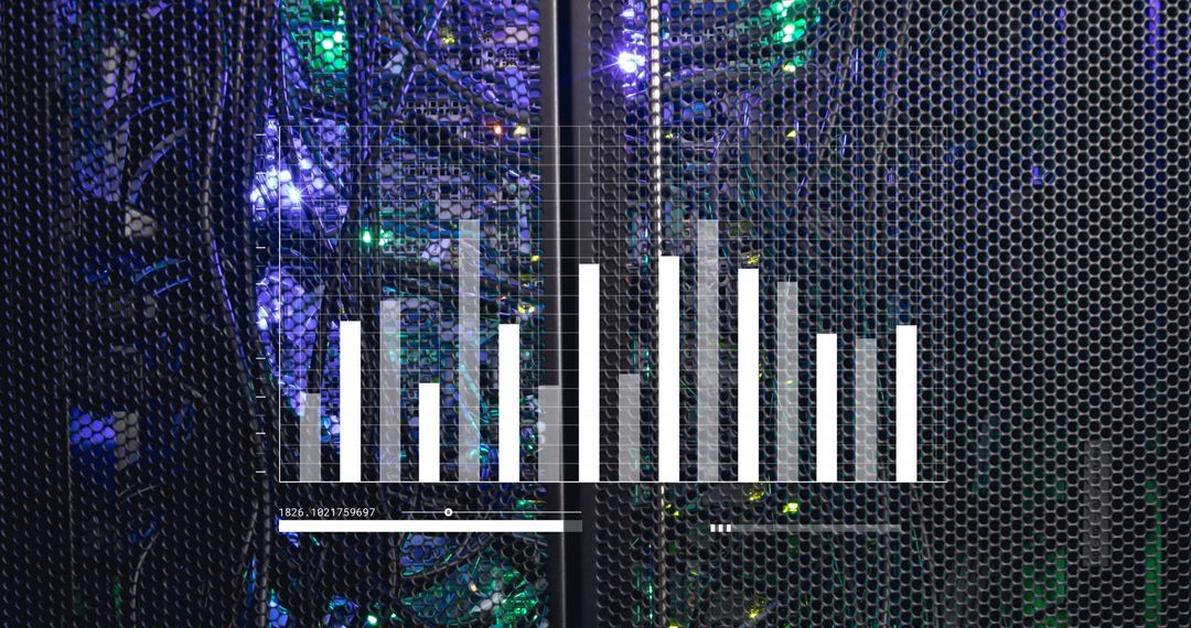 Digital Financial Data on Server with Cloud Computing Concept