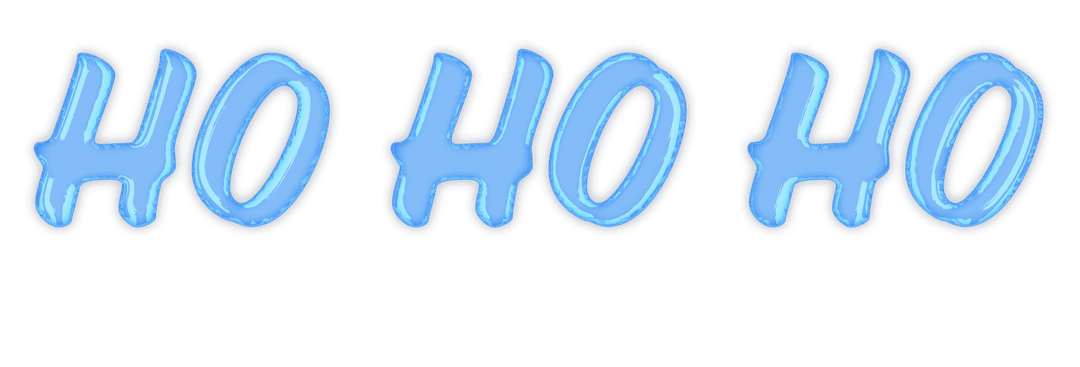 Transparent Holiday Cheer Ho Ho Ho Glossy Text Illustration