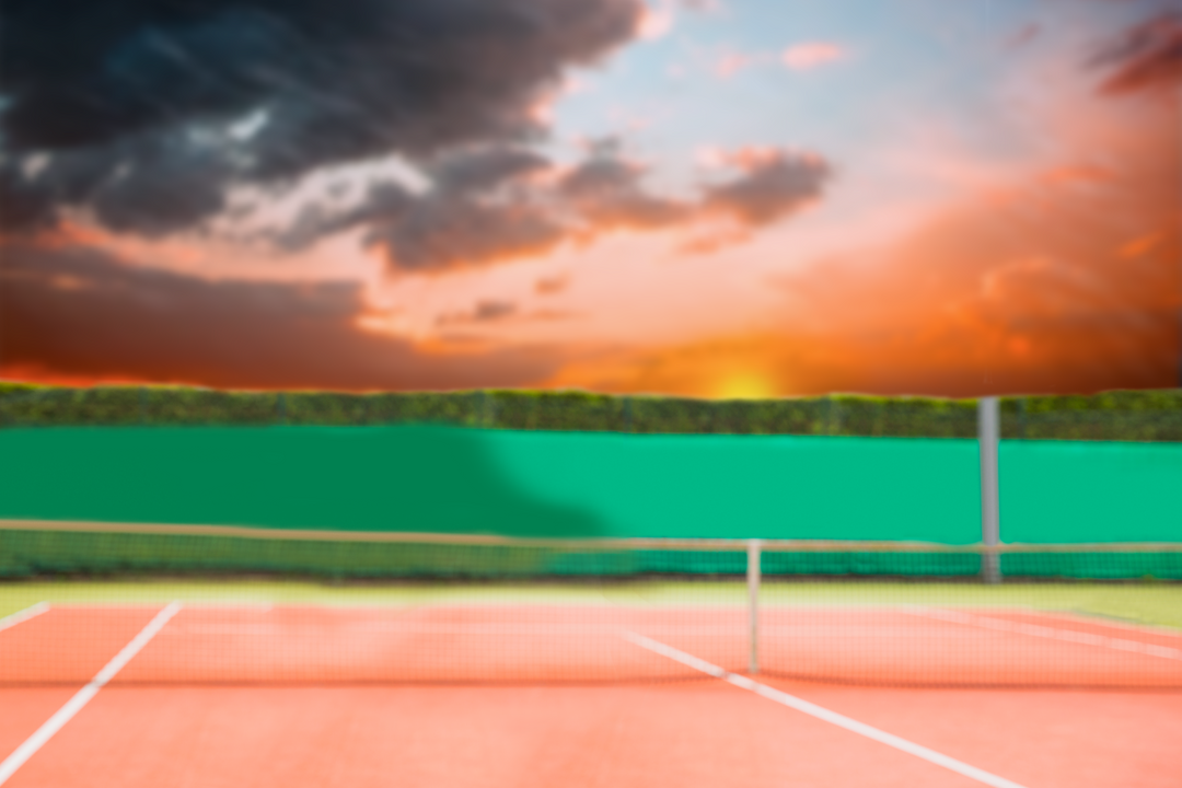 Transparent Tennis Court during Sunset with Colorful Sky in Background - Download Free Stock Images Pikwizard.com