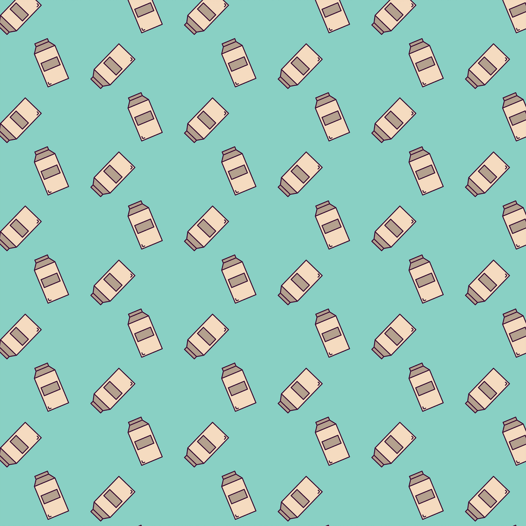 Transparent Seamless Pattern of Brown Cardboard Boxes on Blue Background